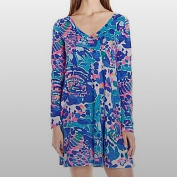 Lilly Pulitzer xxs Paradis Dress in Hit The Spot Print Size GUC - Picture 3 of 13
